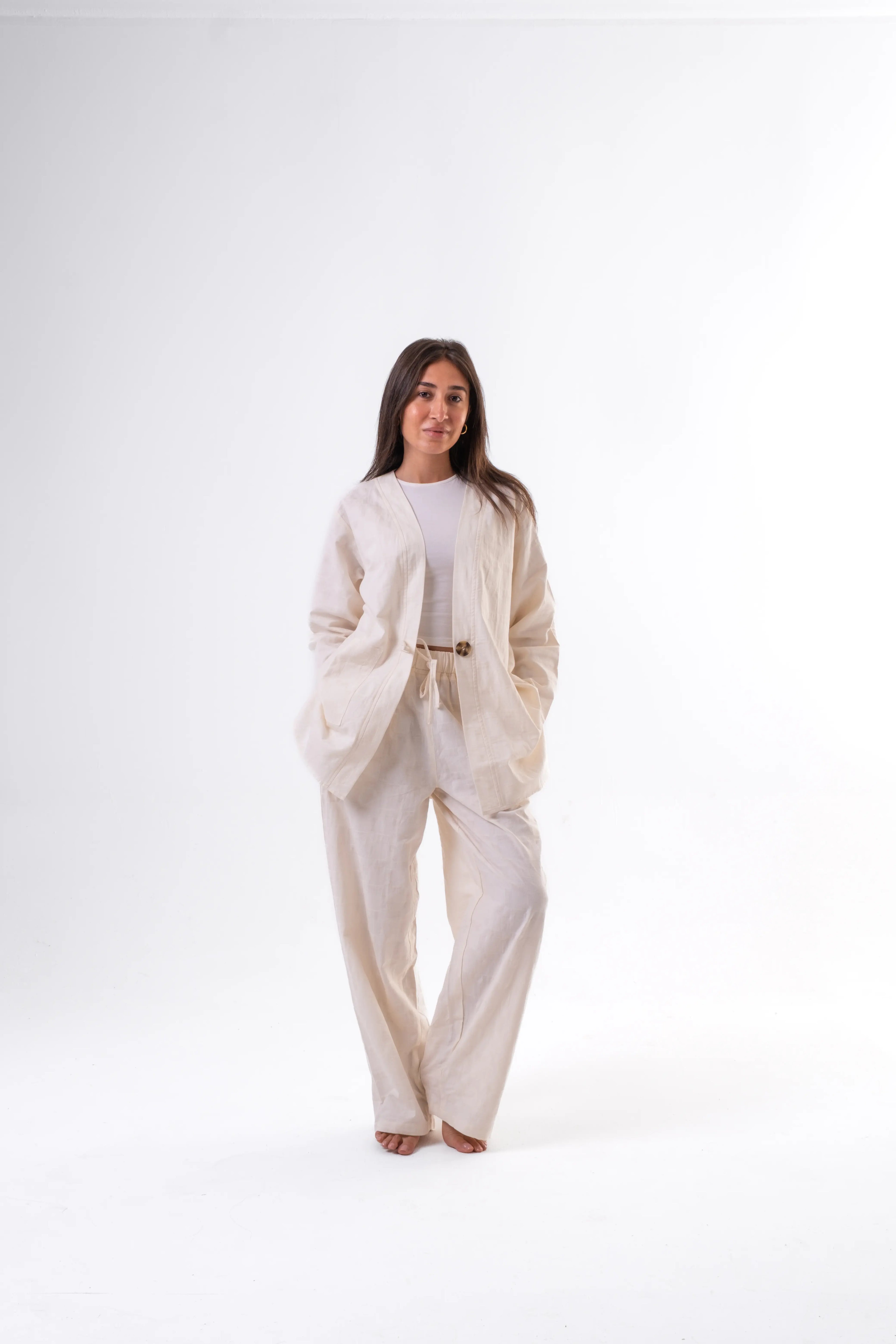 OFF WHITE_PLUME CARDIGAN