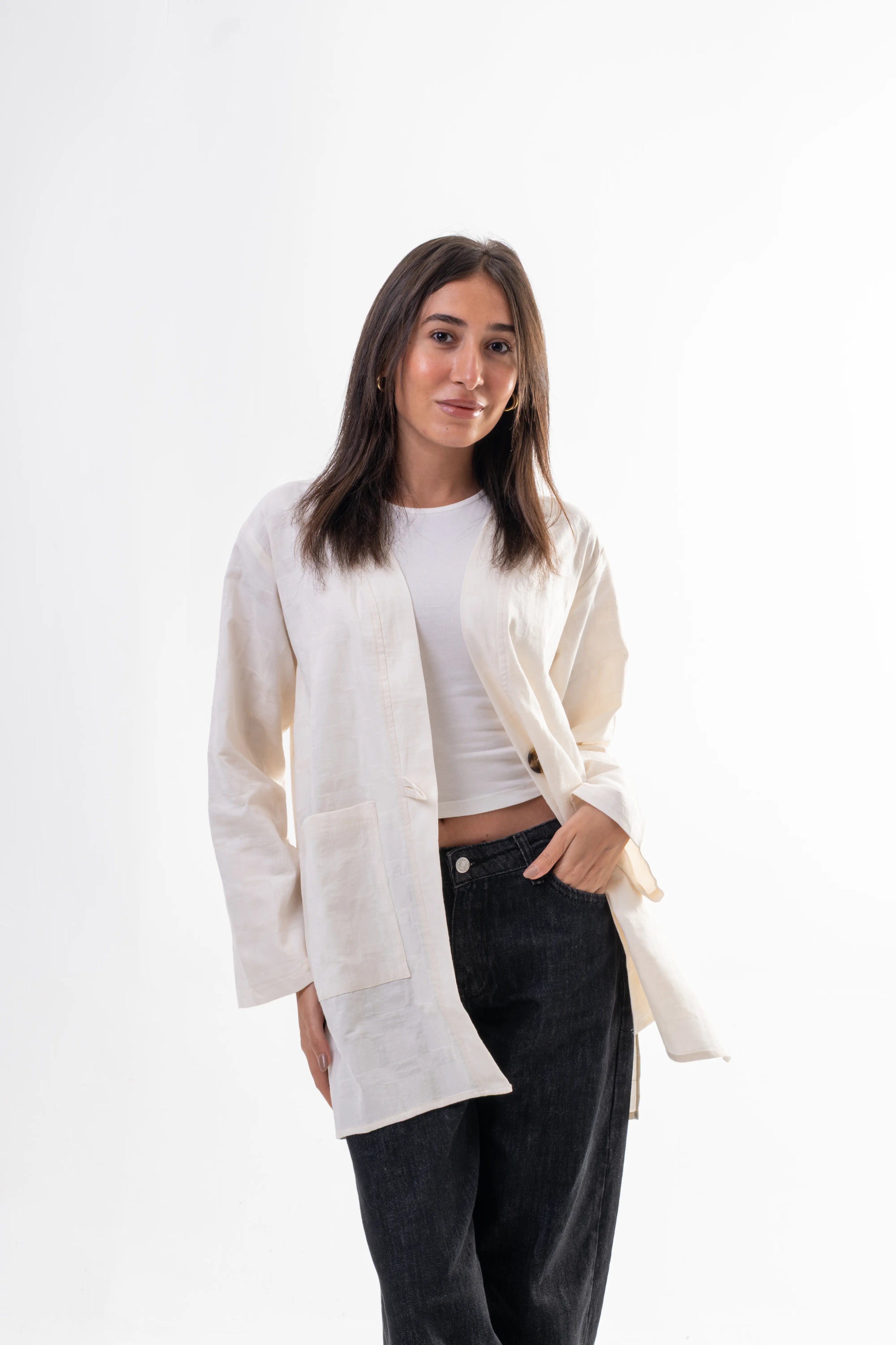 OFF WHITE_PLUME CARDIGAN