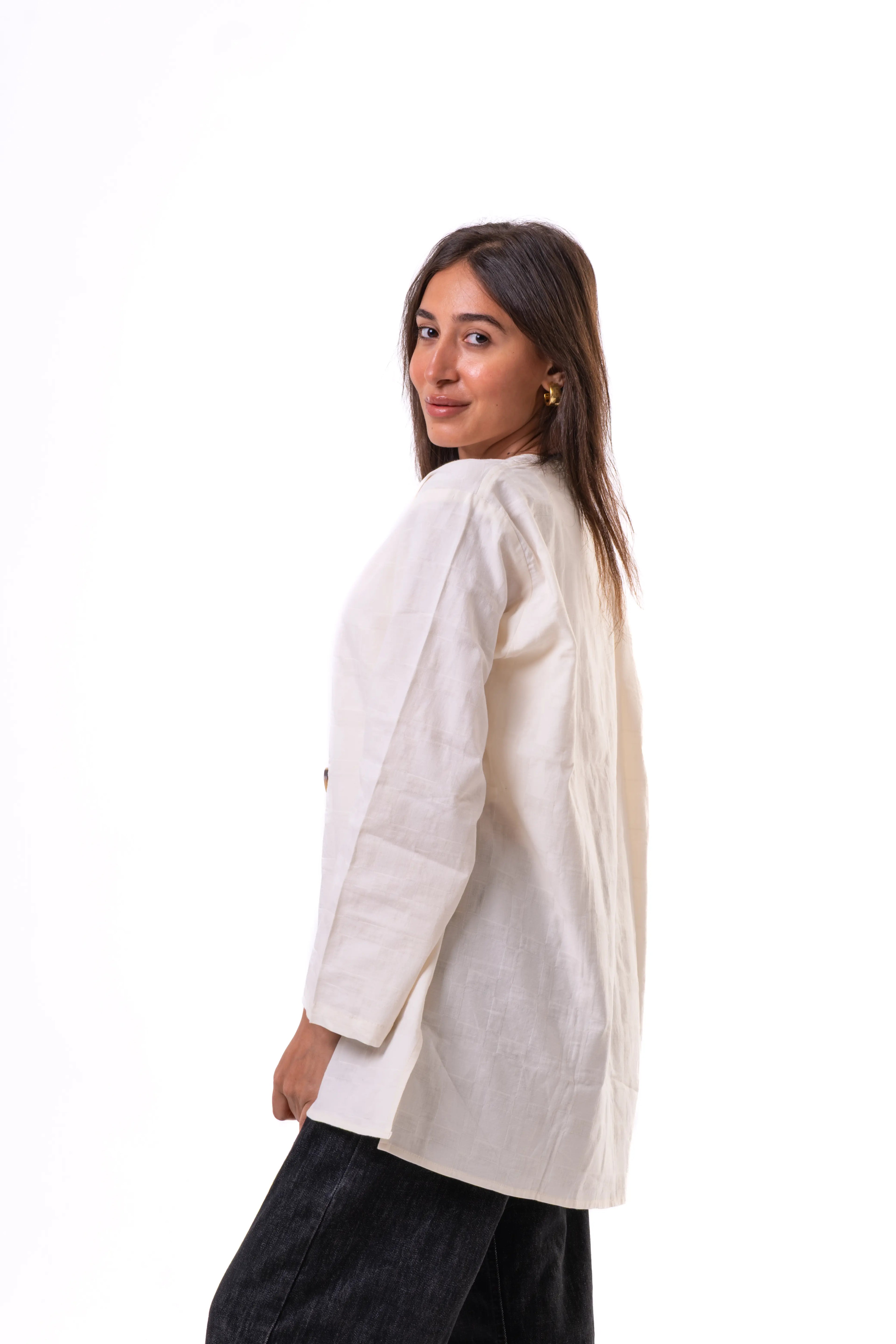 OFF WHITE_PLUME CARDIGAN